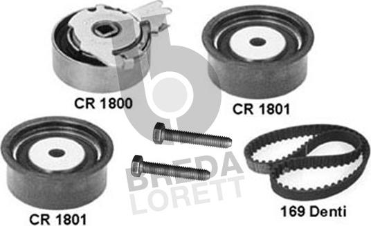 Breda Lorett KCD0022 - Комплект зубчатого ремня ГРМ autosila-amz.com