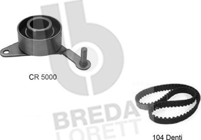 Breda Lorett KCD0195 - Комплект зубчатого ремня ГРМ autosila-amz.com