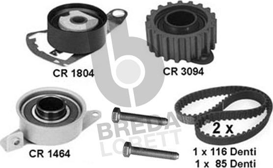 Breda Lorett KCD0362 - Комплект зубчатого ремня ГРМ autosila-amz.com