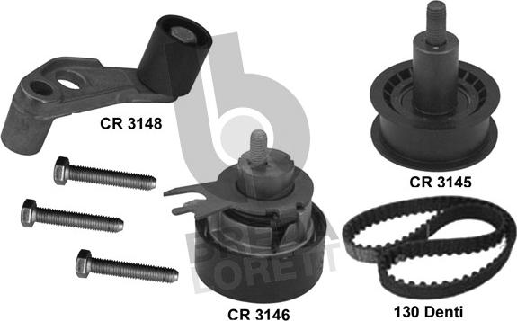 Breda Lorett KCD0719 - Комплект зубчатого ремня ГРМ autosila-amz.com