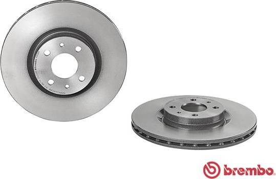 Brembo 09.4939.11 - Диск тормозной передн. с УФ покрытием FIAT BRAVO II (198_) 11/06-> / FIAT DOBLO Cargo (223_) 11/00-> autosila-amz.com