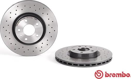 Brembo 09.4939.2X - 09.4939.2X диск тормозной передний! перфорированный Xtra\ Alfa Romeo 156/164 2.0-3.2 97> autosila-amz.com