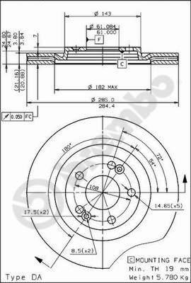 Brembo 09.4626.10 - Тормозной диск autosila-amz.com