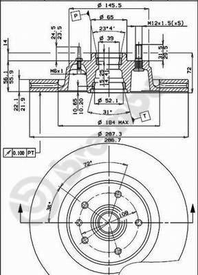 Brembo 09.4861.10 - Тормозной диск autosila-amz.com