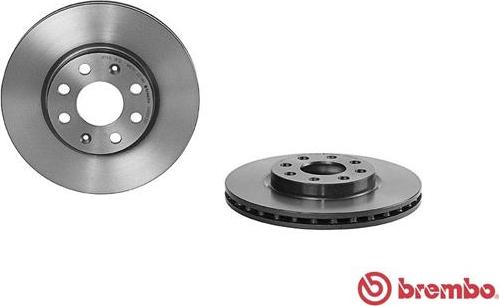 Brembo 09.5843.31 - Диск тормозной передний OPEL ADAM 12-, CORSA D 06-, CORSA E 14-, FIAT GRANDE PUNTO 05-, PUNTO 12-, P autosila-amz.com