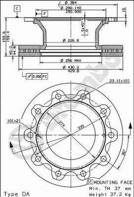 Brembo 09.8472.10 - Тормозной диск autosila-amz.com