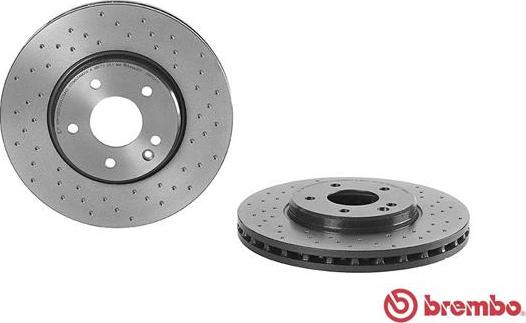 Brembo 09.8304.1X - Диск тормозной передн. серии Brembo Xtra CHRYSLER CROSSFIRE 07/03-12/08 / CHRYSLER CROSSFIRE Roadster 05/04-12/08 / M autosila-amz.com