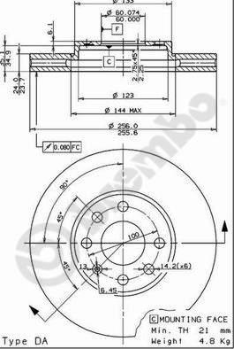 Brembo 09.7628.11 - Диск тормозной передн, OPEL: ASTRA G 1.0/1.2 16V/1.4/1.4 16V/1.6/1.6 16V/1.7 CDTI/1.7 DTI 16V/1.7 TD autosila-amz.com