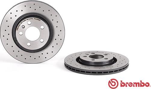 Brembo 09.7012.1X - Тормозной диск, 1шт., Xtra, Вентилируемый, перфорир., передн Лев/Прав, наружный диаметр 280 мм, толщ autosila-amz.com