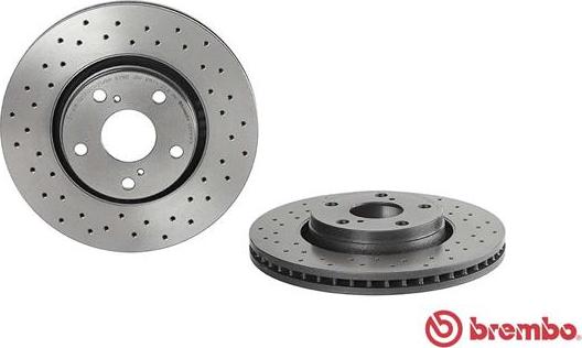 Brembo 09.A914.1X - Диск тормозной передн. серии Brembo Xtra TOYOTA AURIS (_E15_) 10/06-09/12 / TOYOTA COROLLA Saloon (_E15_) 10/06-> autosila-amz.com