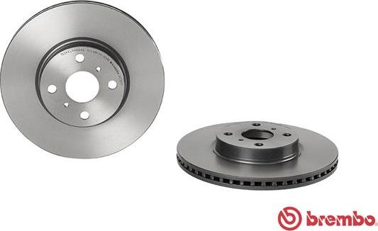 Brembo 09.A535.11 - Диск тормозной передн. с УФ покрытием TOYOTA VIOS/YARIS Saloon (_P9_) 08/05-> / TOYOTA autosila-amz.com