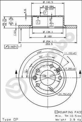 Brembo 08.5646.10 - Тормозной диск autosila-amz.com