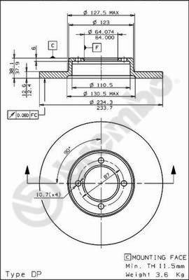 Brembo 08.5865.10 - Тормозной диск autosila-amz.com