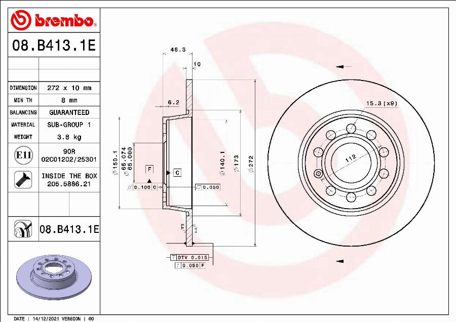 Brembo KT 08 025 - Дисковый тормозной механизм, комплект autosila-amz.com