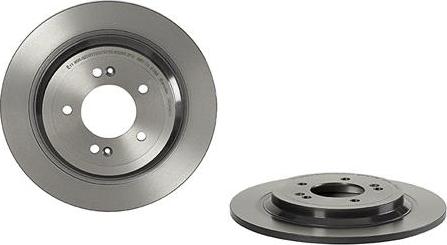 Brembo 08.D430.11 - Диск тормозной задн. с УФ покрытием HYUNDAI ix35 (LM EL ELH) 08/09-> / HYUNDAI autosila-amz.com