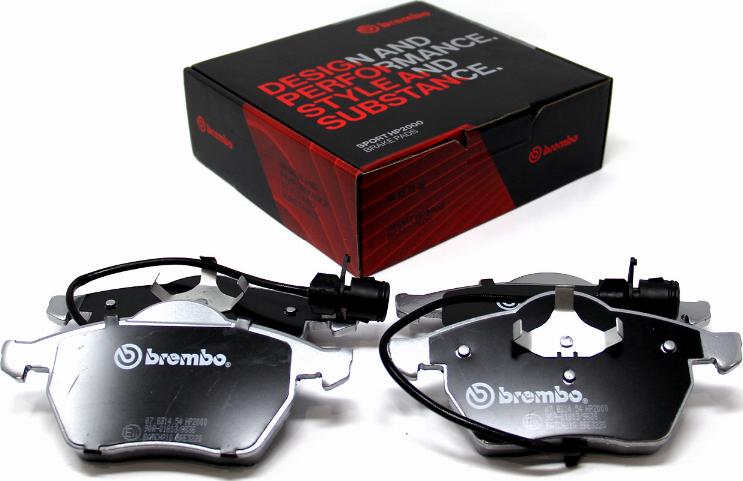 Brembo 07.B314.54 - Комплект высокоэффективных тормозных колодок autosila-amz.com
