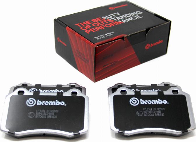 Brembo 07.B314.39 - Комплект высокоэффективных тормозных колодок autosila-amz.com