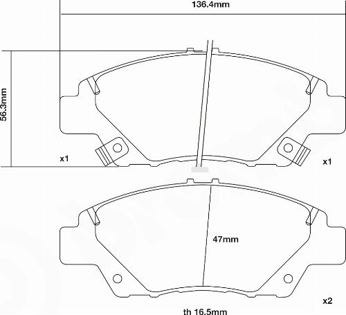 Brembo 07.D435.55 - Комплект высокоэффективных тормозных колодок autosila-amz.com