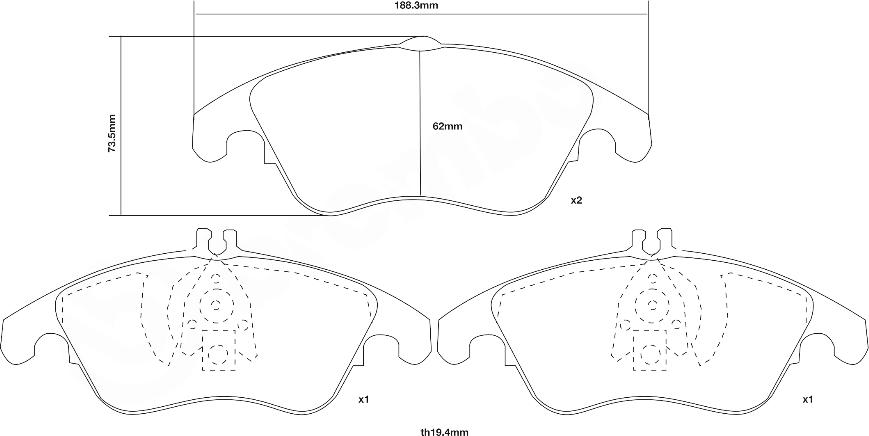 Brembo 07.D435.08 - Комплект высокоэффективных тормозных колодок autosila-amz.com