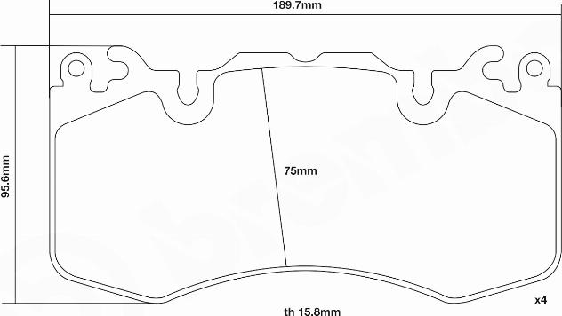 Brembo 07.D435.11 - Комплект высокоэффективных тормозных колодок autosila-amz.com