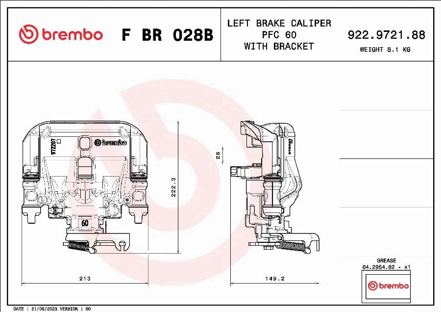 Brembo F BR 028B - Тормозной суппорт autosila-amz.com
