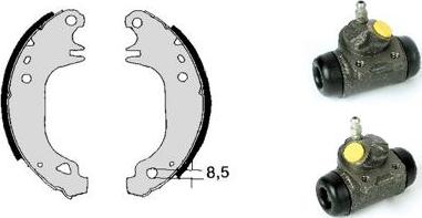 Brembo H 68 026 - Комплект тормозных колодок, барабанные autosila-amz.com