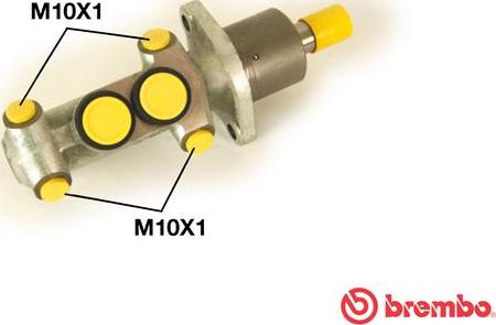 Brembo M 23 043 - Цилиндр тормозной главный FIAT SCUDO Box (220_) 02/96-12/06 / FIAT SCUDO Combinato (220_) 02/96-12/ autosila-amz.com