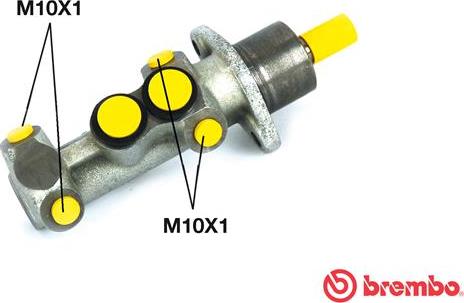 Brembo M 23 020 - Главный тормозной цилиндр autosila-amz.com