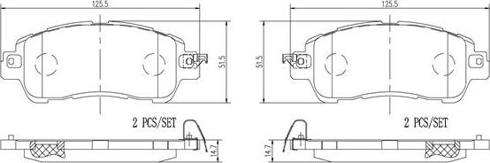 Brembo P49055N - Тормозные колодки, дисковые, комплект autosila-amz.com