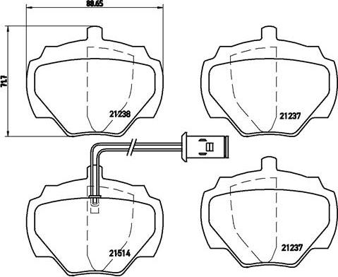 Brembo P 44 003 - Тормозные колодки, дисковые, комплект autosila-amz.com