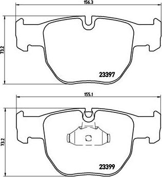 Brembo P 44 012 - Колодки тормозные дисковые передн. LAND ROVER RANGE ROVER III (L322) 03/02-08/12 autosila-amz.com