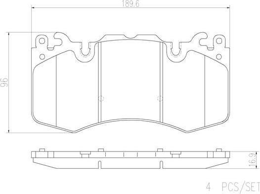 Brembo P44023N - Тормозные колодки, дисковые, комплект autosila-amz.com