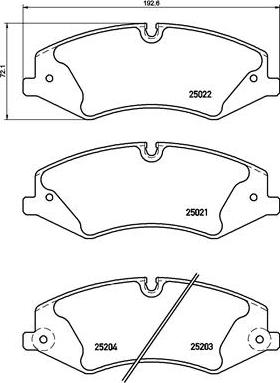 Brembo P 44 022 - Тормозные колодки, дисковые, комплект autosila-amz.com