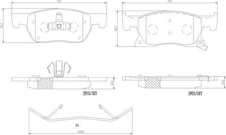 Brembo P59092N - Тормозные колодки, дисковые, комплект autosila-amz.com