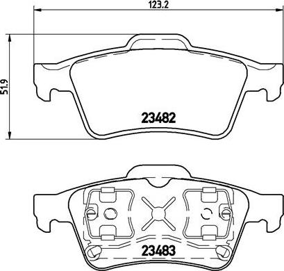 Brembo P 59 044 - Тормозные колодки, дисковые, комплект autosila-amz.com