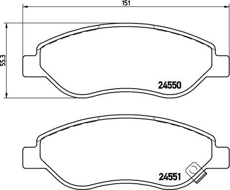 Brembo P59053N - Тормозные колодки, дисковые, комплект autosila-amz.com