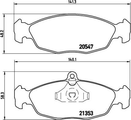 Brembo P 59 011 - Тормозные колодки, дисковые, комплект autosila-amz.com