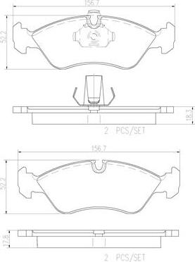 Brembo P59017N - Тормозные колодки, дисковые, комплект autosila-amz.com