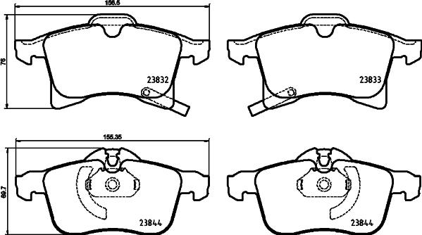 Brembo P 59 089 - Тормозные колодки, дисковые, комплект autosila-amz.com