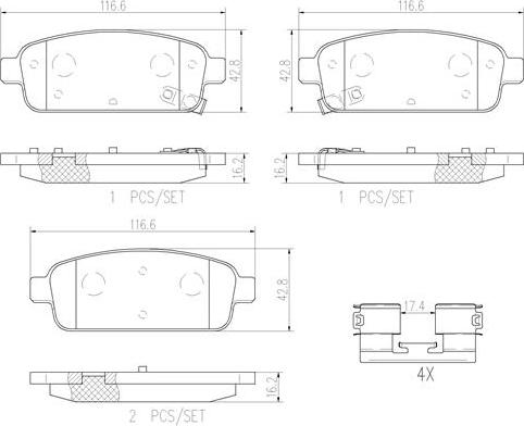 Brembo P59080N - Тормозные колодки, дисковые, комплект autosila-amz.com