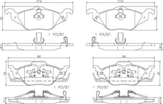 Brembo P59030N - Тормозные колодки, дисковые, комплект autosila-amz.com