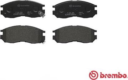 Brembo P 54 014 - Колодки тормозные дисковые передн. CHRYSLER SEBRING Coupe (FJ) 05/95-12/96, MITSUBISHI COLT III (C5_A), IV (CA_A), GALANT IV (E3 autosila-amz.com