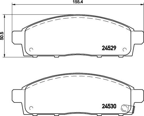 OEMparts NHC-1304 - Тормозные колодки, дисковые, комплект autosila-amz.com