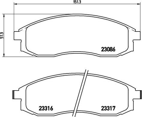 Brembo P 54 032 - Тормозные колодки, дисковые, комплект autosila-amz.com