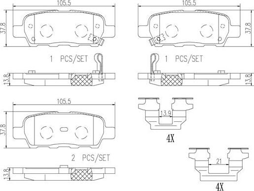 Brembo P56046N - Тормозные колодки, дисковые, комплект autosila-amz.com