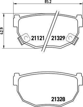 Brembo P 56 010 - Колодки тормозные дисковые задн. NISSAN 180 SX Coupe (S13) 09/88-03/94 / NISSAN 200 SX (S14) 10/93-1 autosila-amz.com