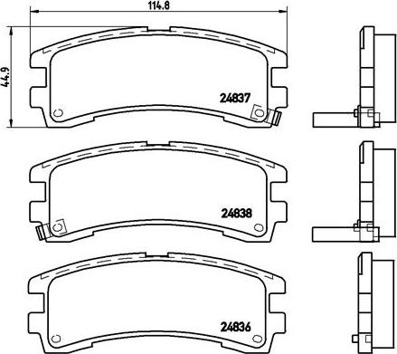 Brembo P 56 017 - Тормозные колодки, дисковые, комплект autosila-amz.com