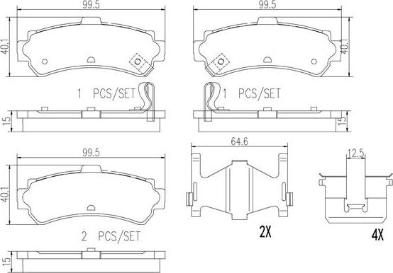 Brembo P56035N - Тормозные колодки, дисковые, комплект autosila-amz.com