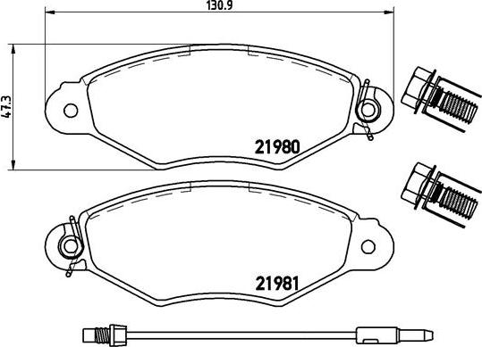 Brembo P 56 038 - Тормозные колодки, дисковые, комплект autosila-amz.com