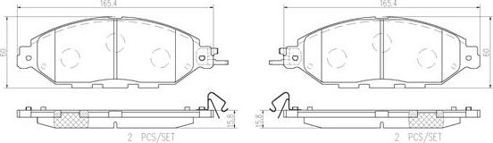 Brembo P56107N - Тормозные колодки, дисковые, комплект autosila-amz.com